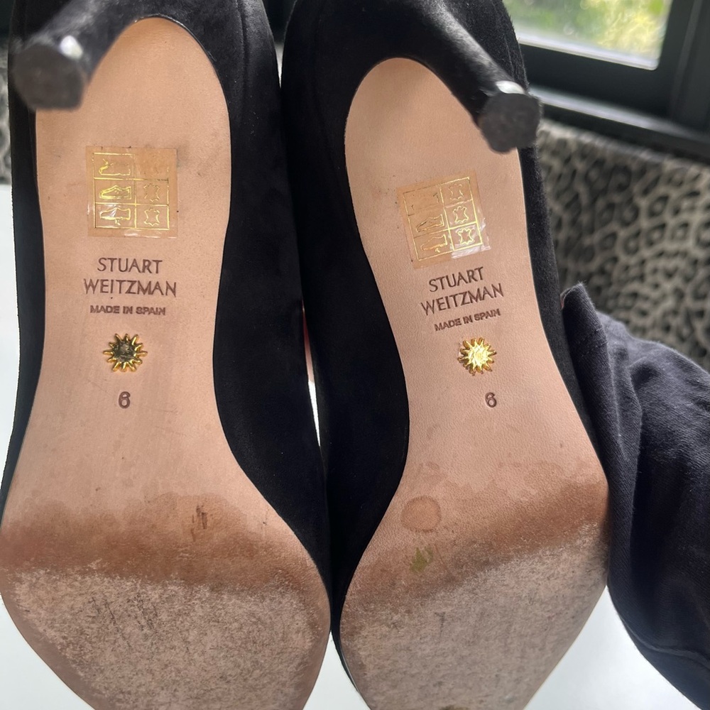 Stuart Weitzman Black Suede “Stuart 85 Pump” - Picture 5 of 11